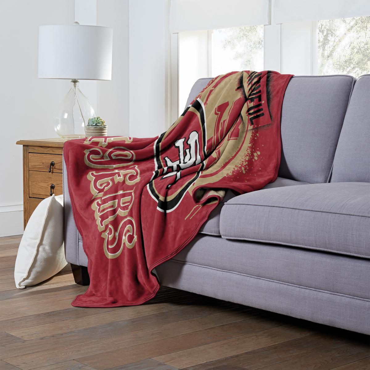 San Francisco 49ers Blanket 50x60 Raschel Jersey Design - Caseys  Distributing