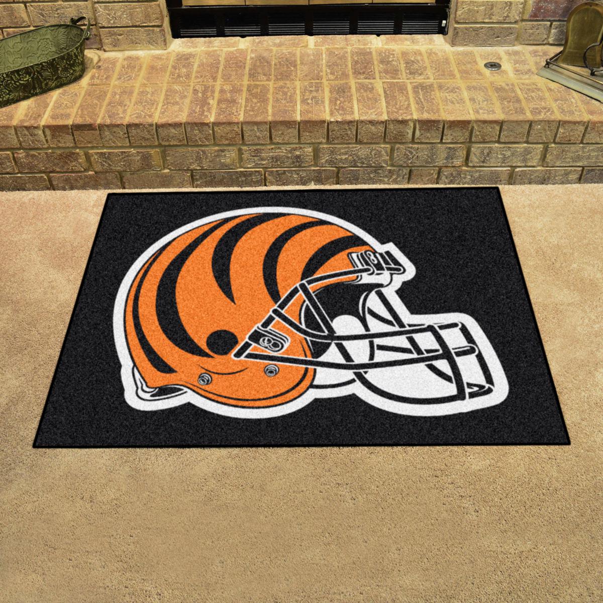 Officially Licensed NFL Cincinnati Bengals Vintage Logo Football Rug