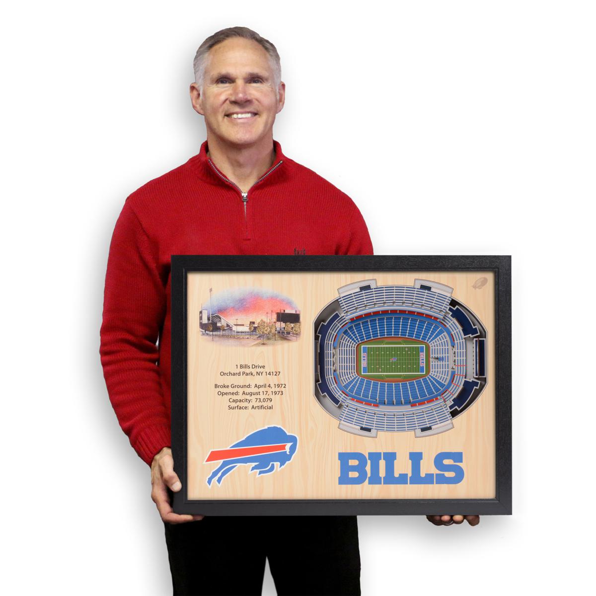 Officially Licensed NFL Buffalo Bills 25-layer StadiumView 3D Wall