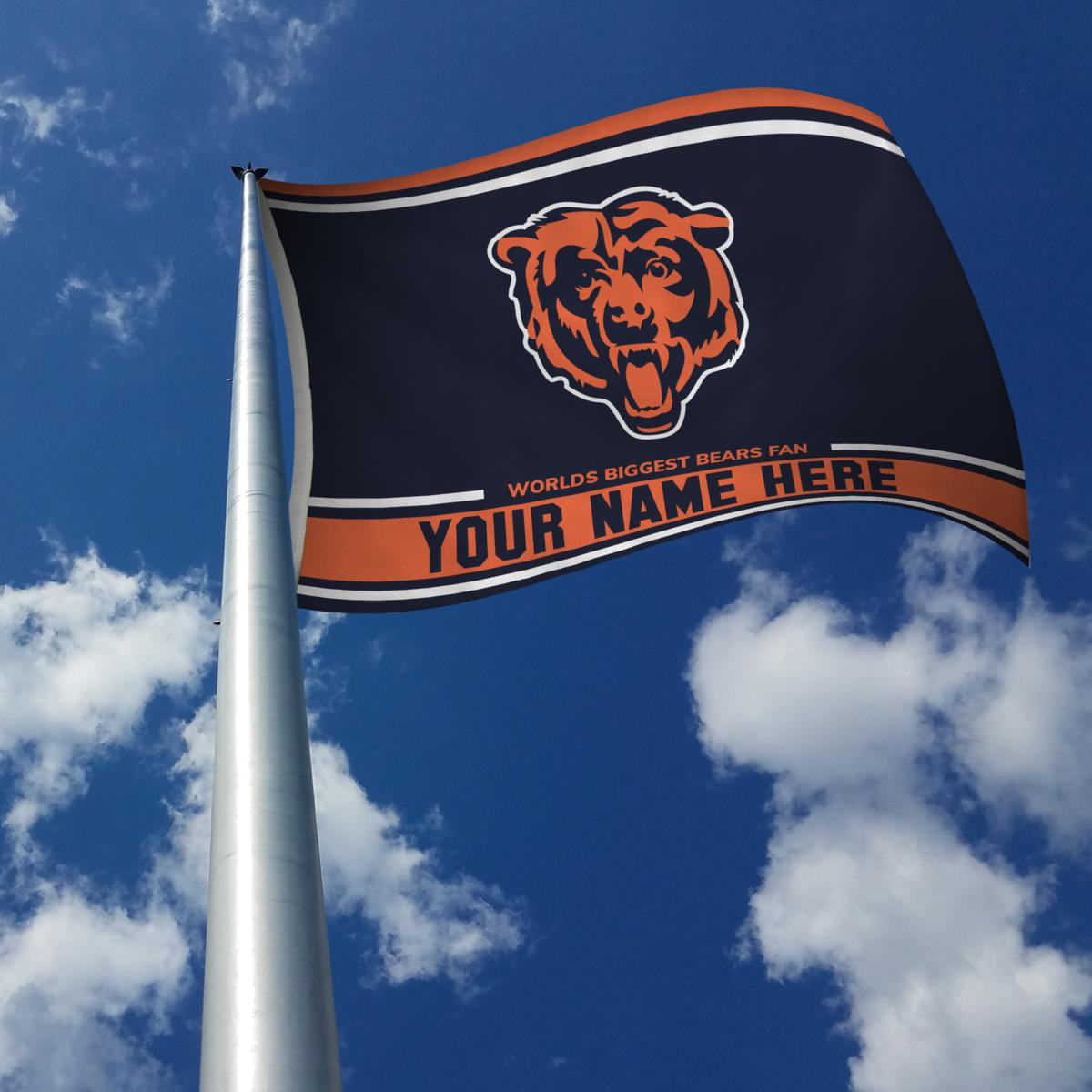 Chicago Bears 3X5 Striped Deluxe Flag