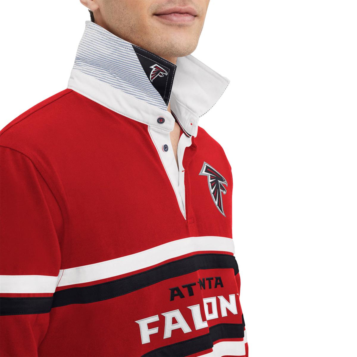 NFL TEAM APPAREL Atlanta Falcons Black Red White Varsity Jacket Coat NEW  Mens S