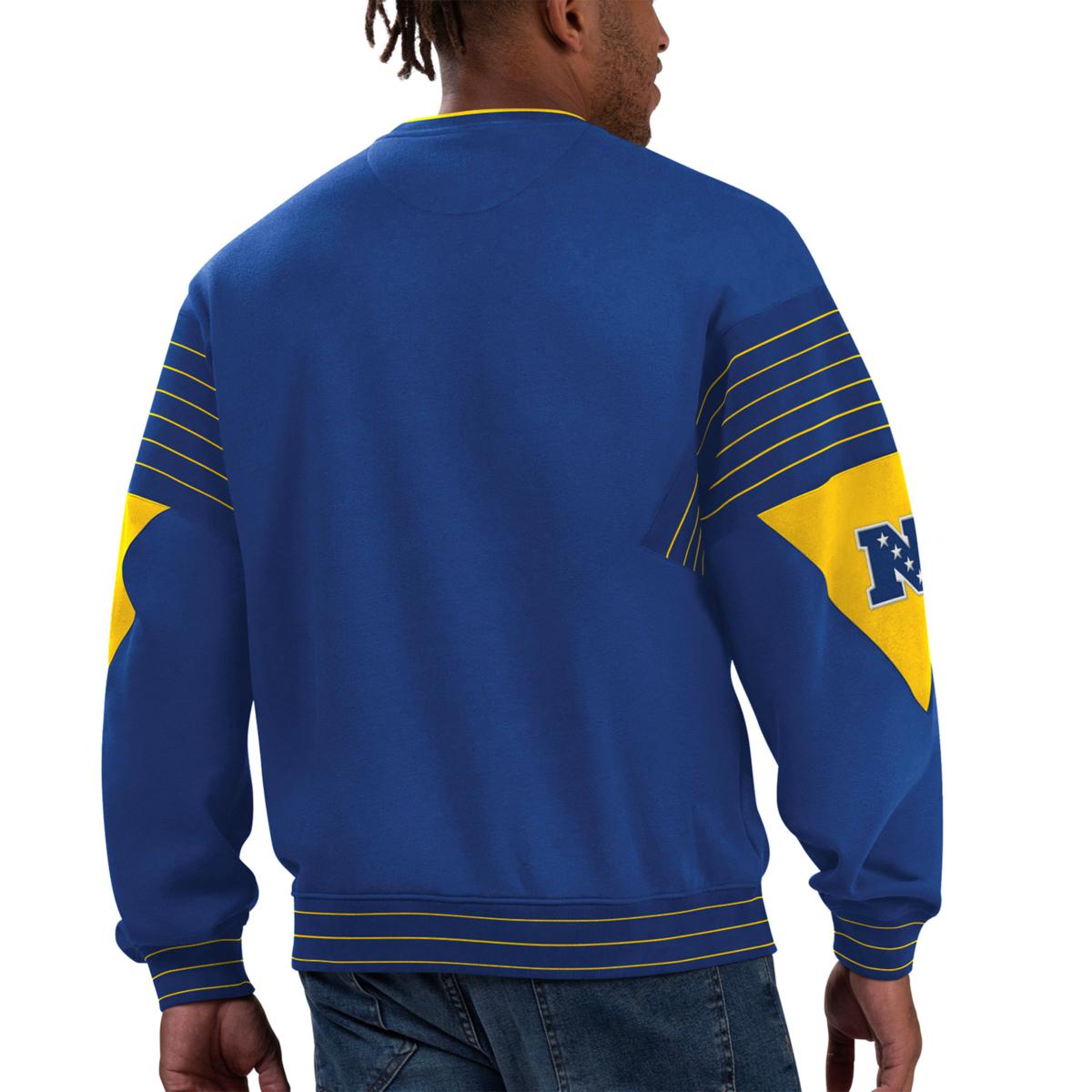 Football Fan Shop Officially Licensed NFL Crew-Neck Sweatshirt by Starter - Rams