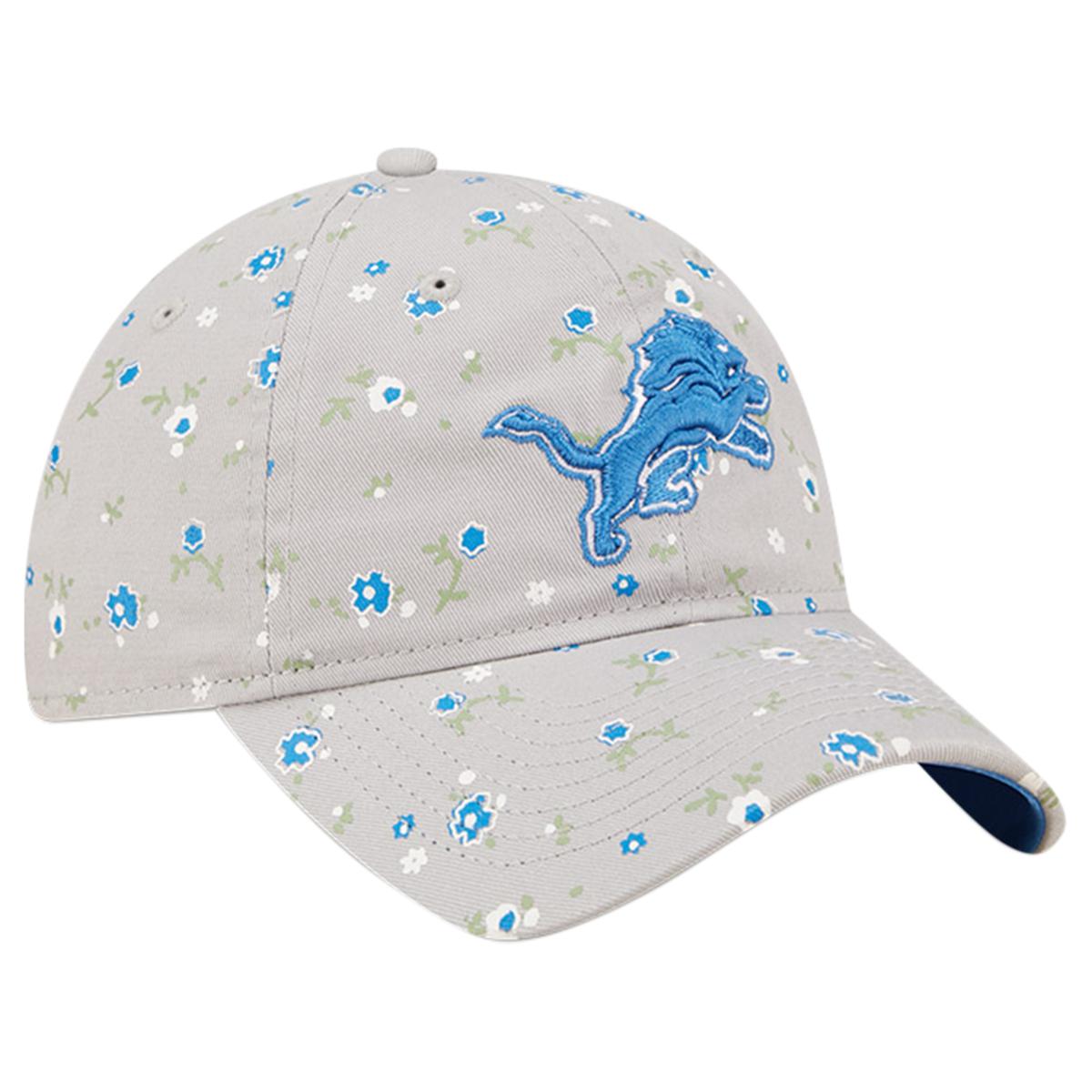 Detroit Lions pink cap women’s NFL blue embroidery.