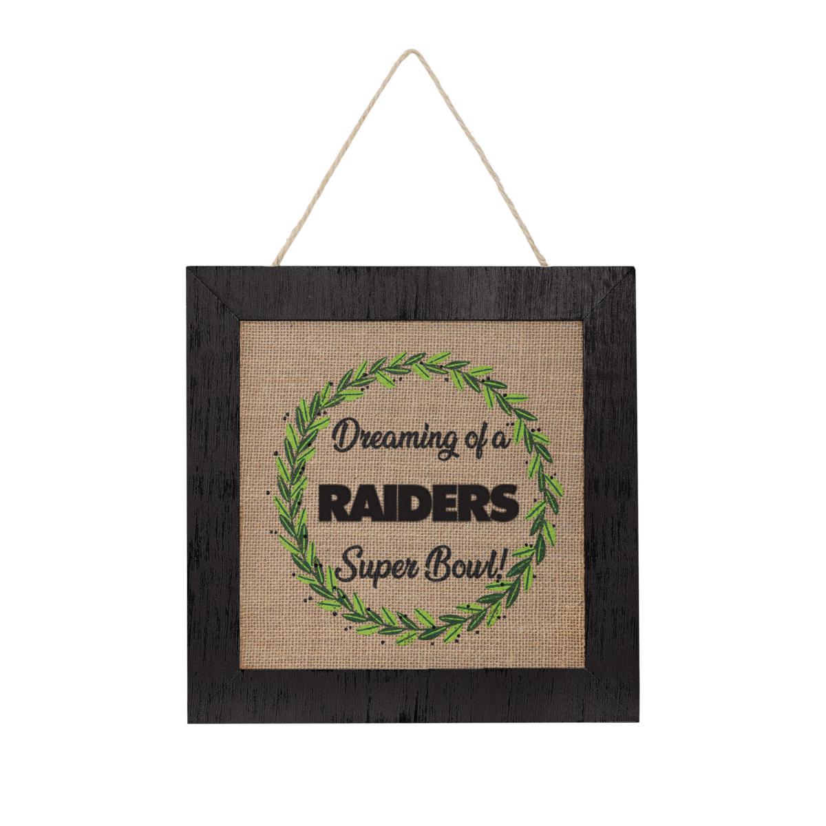 NFL Round Distressed Sign: Oakland Raiders