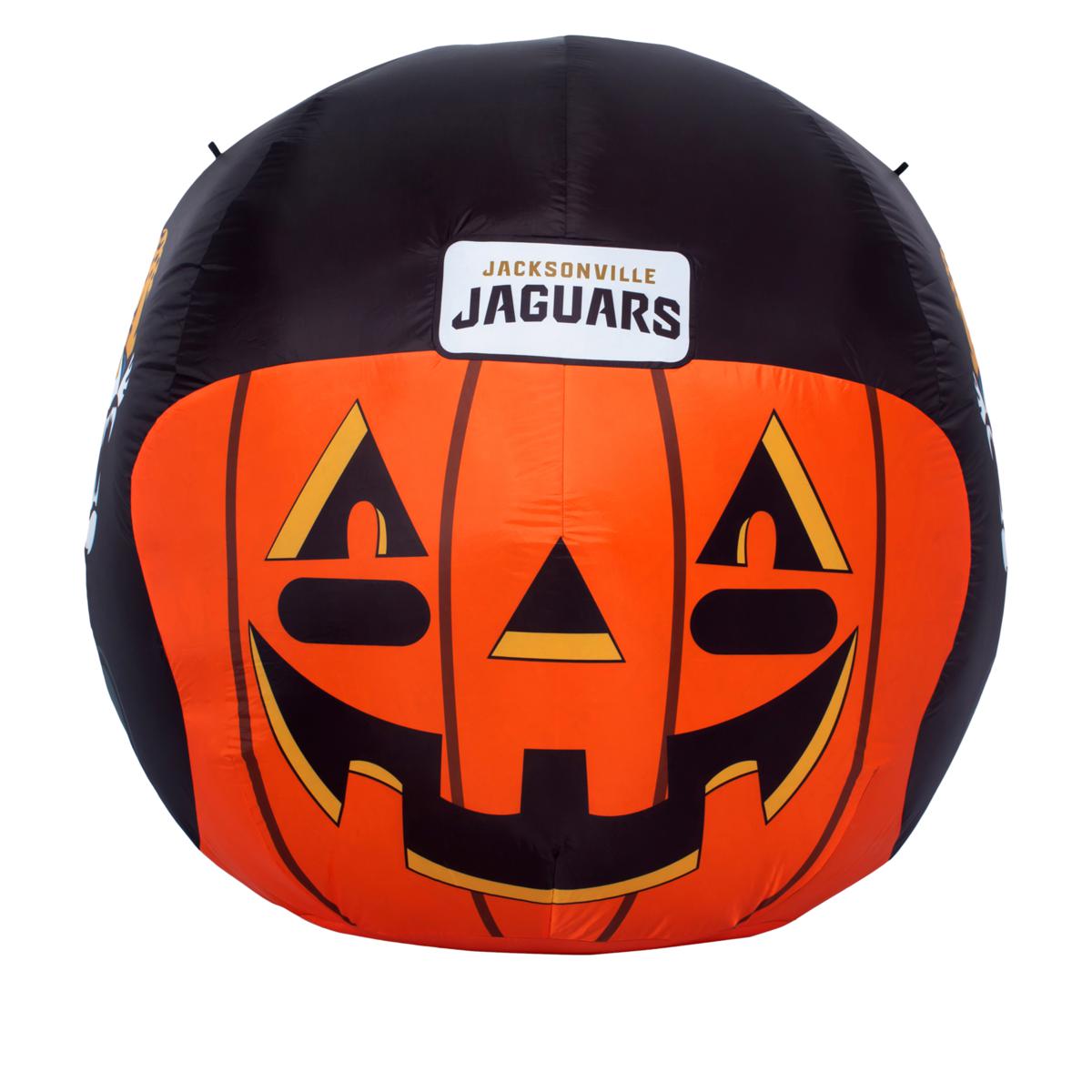 NFL 4 Ft. Inflatable LED Pumpkin with Tethers and Stakes