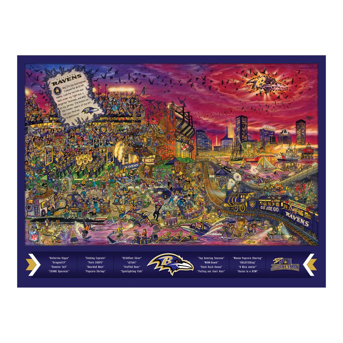 YouTheFan NFL Baltimore Ravens Retro Series Puzzle (500-Pieces