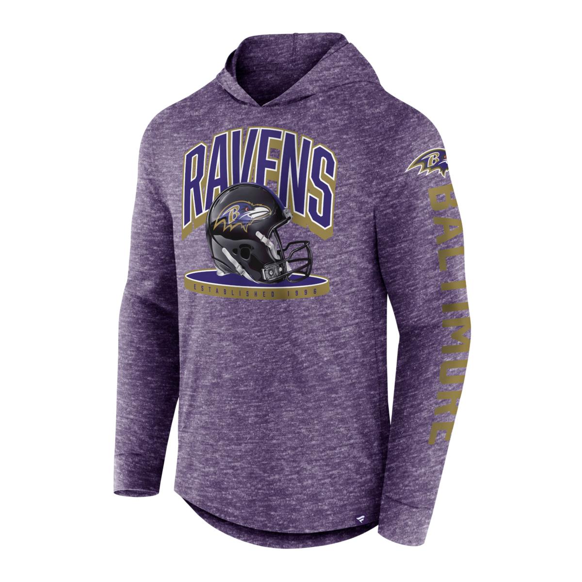 Women's NFL Pro Line by Fanatics Branded Purple/Black Baltimore Ravens  Spirit Jersey Long Sleeve T