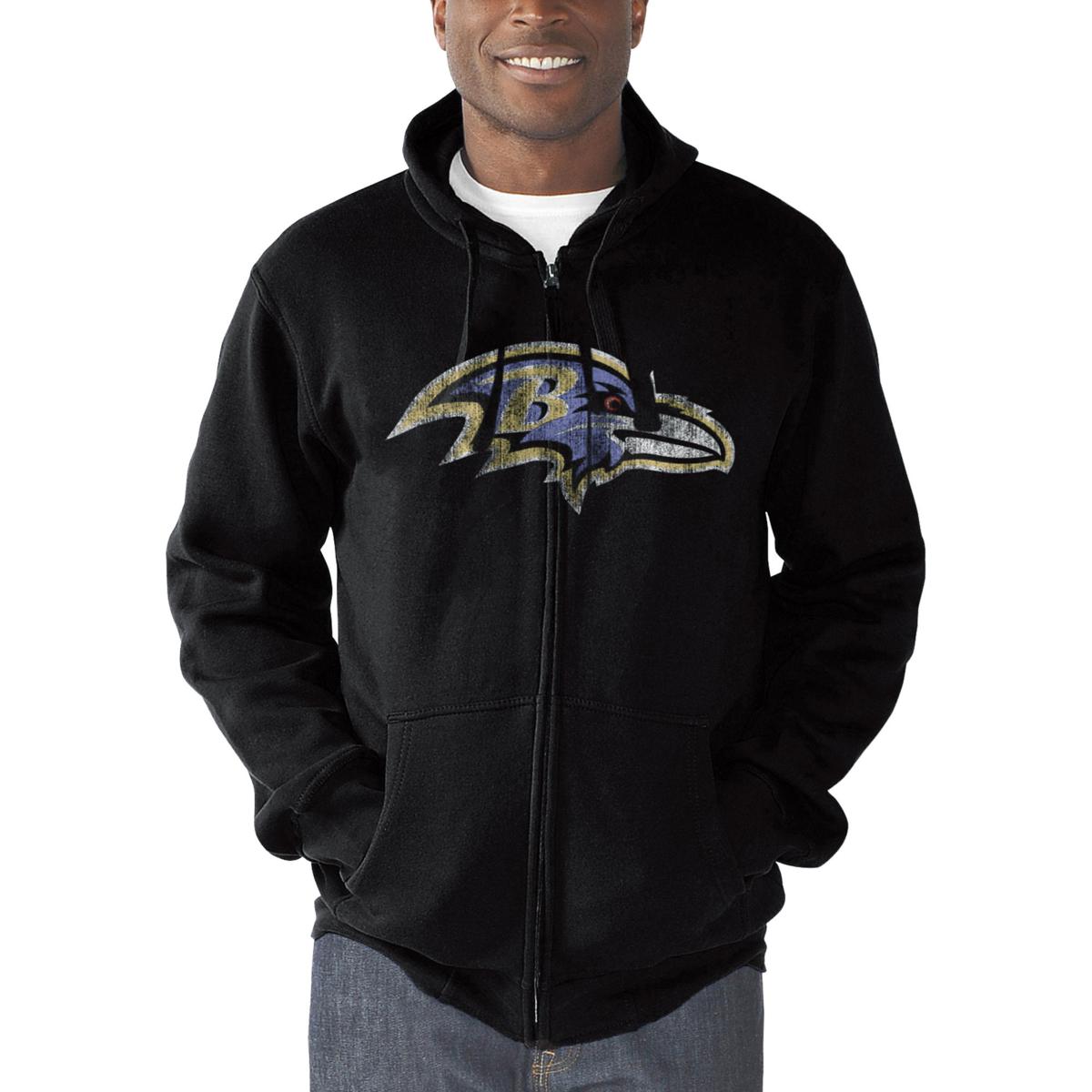 Baltimore Ravens NFL Team Apparel Women's Destressed Hoodie