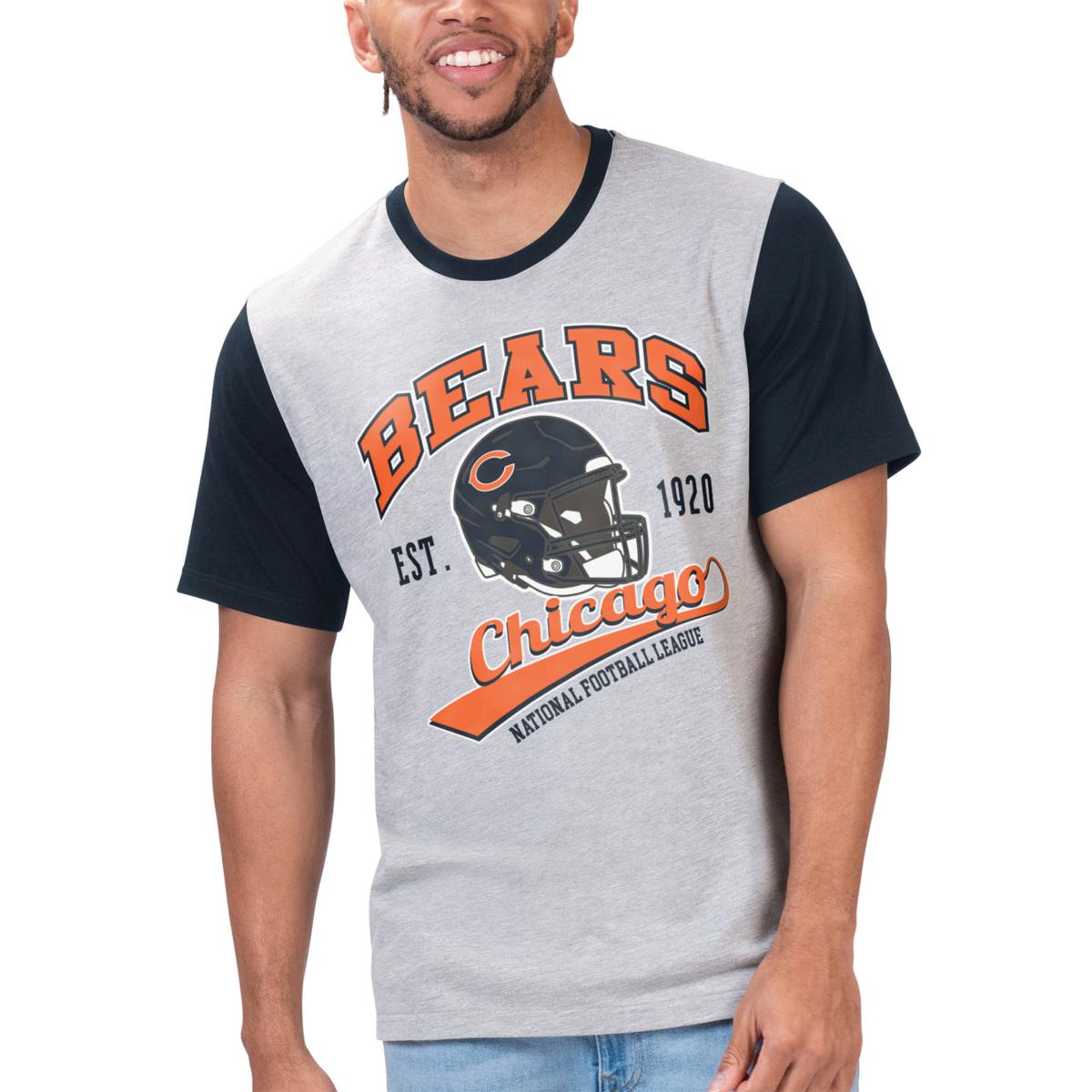 Football Fan Shop Officially Licensed NFL Men's Black Label Short-Sleeve Tee by Glll - Bears