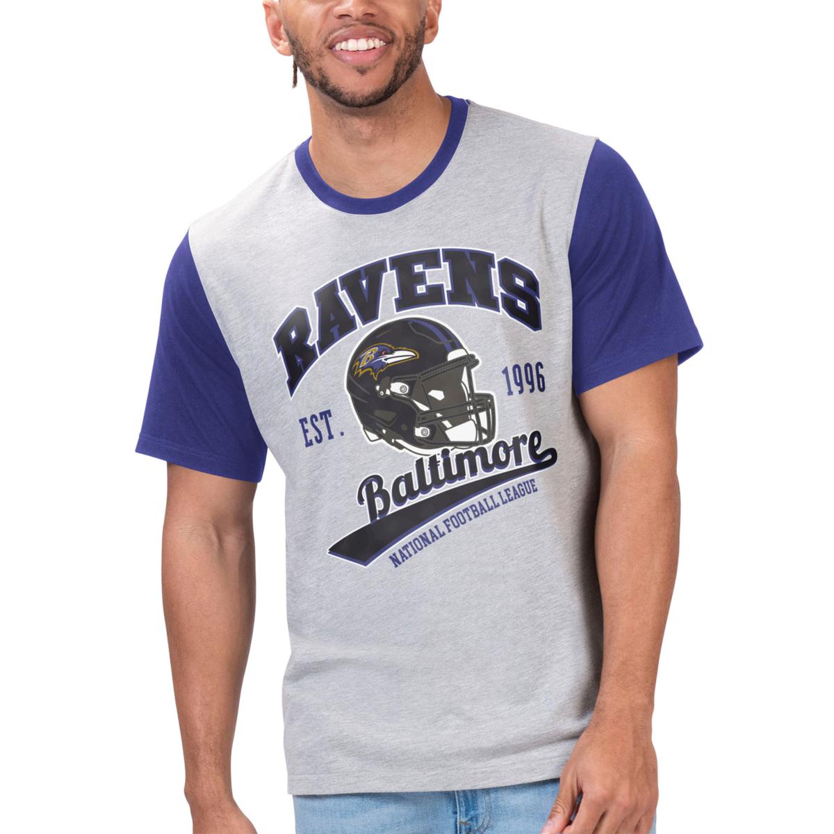 Team Apparel Boy s Baltimore Ravens Crew Neck T-Shirt, Black