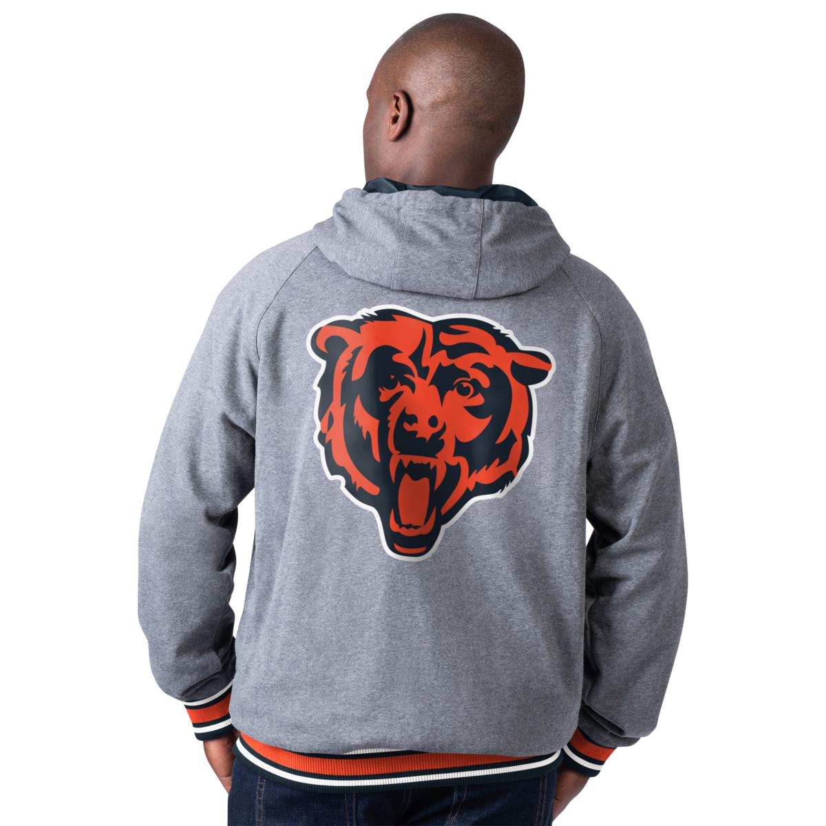 Men's Starter Navy Chicago Bears Extreme Full-Zip Hoodie Jacket