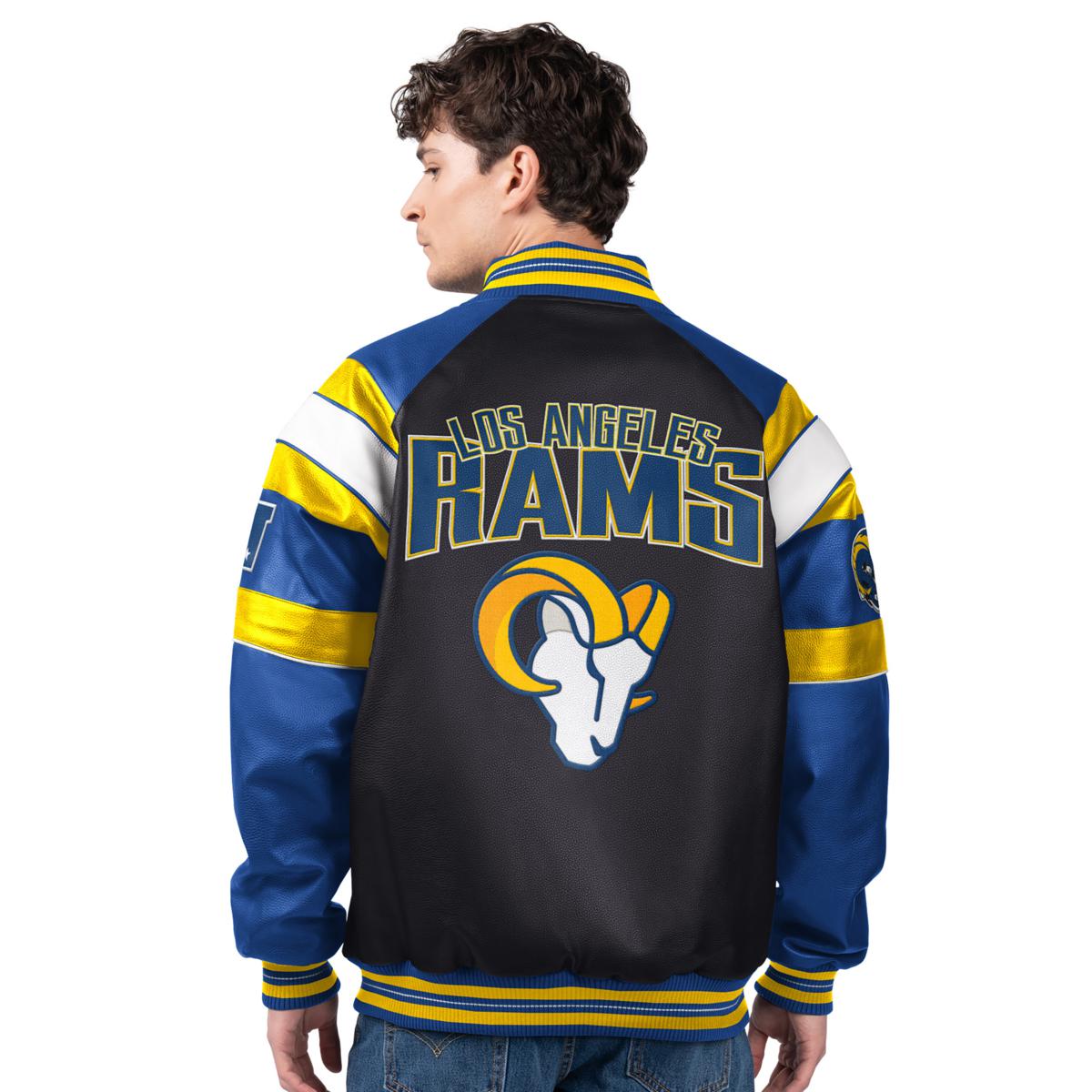Officially Licensed NFL Men's Faux Leather Varsity Jacket by Glll