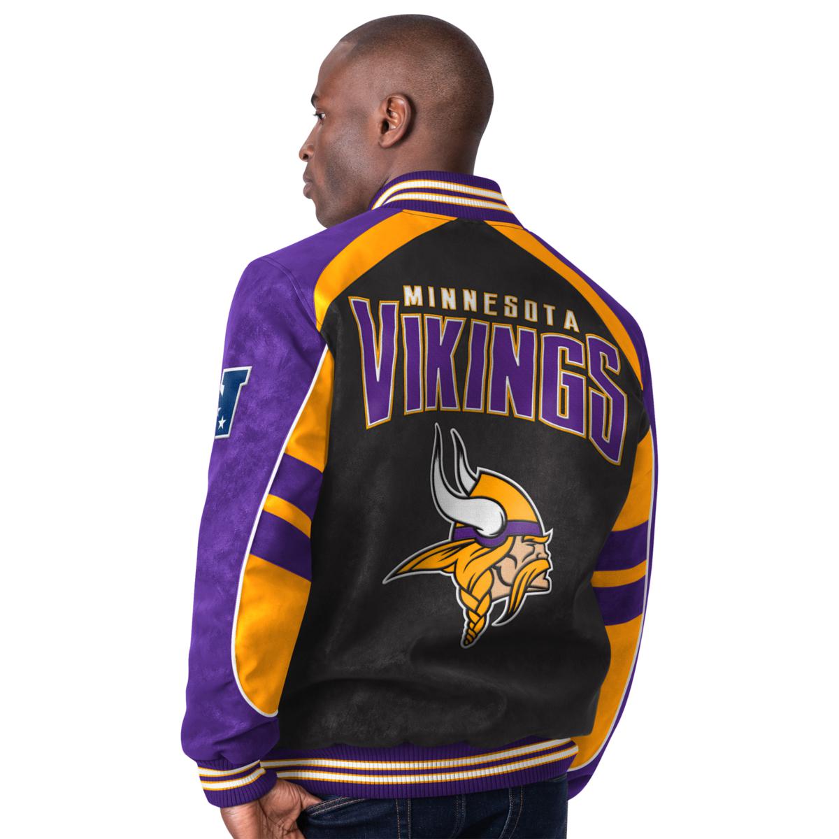 Minnesota Vikings Leather Letterman Jacket Adult XXL – Overtime Sports