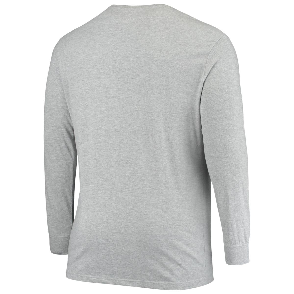 Officially Licensed NFL Men's Gray Big & Tall Long Sleeve - Eagles