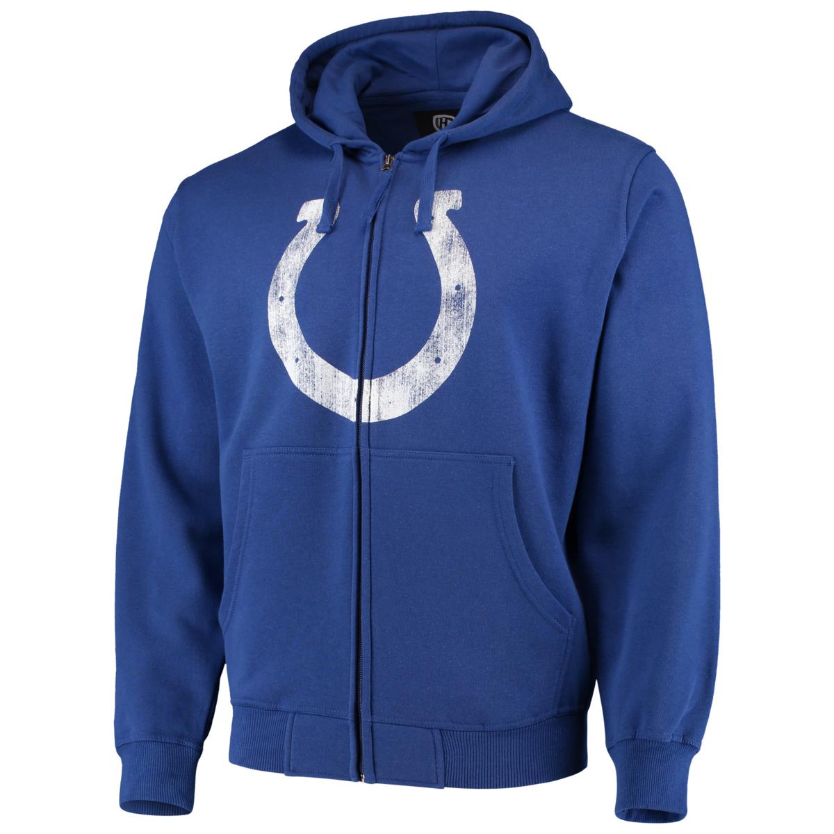 Football Fan Shop Officially Licensed NFL Full-Zip Hooded Jacket - Colts