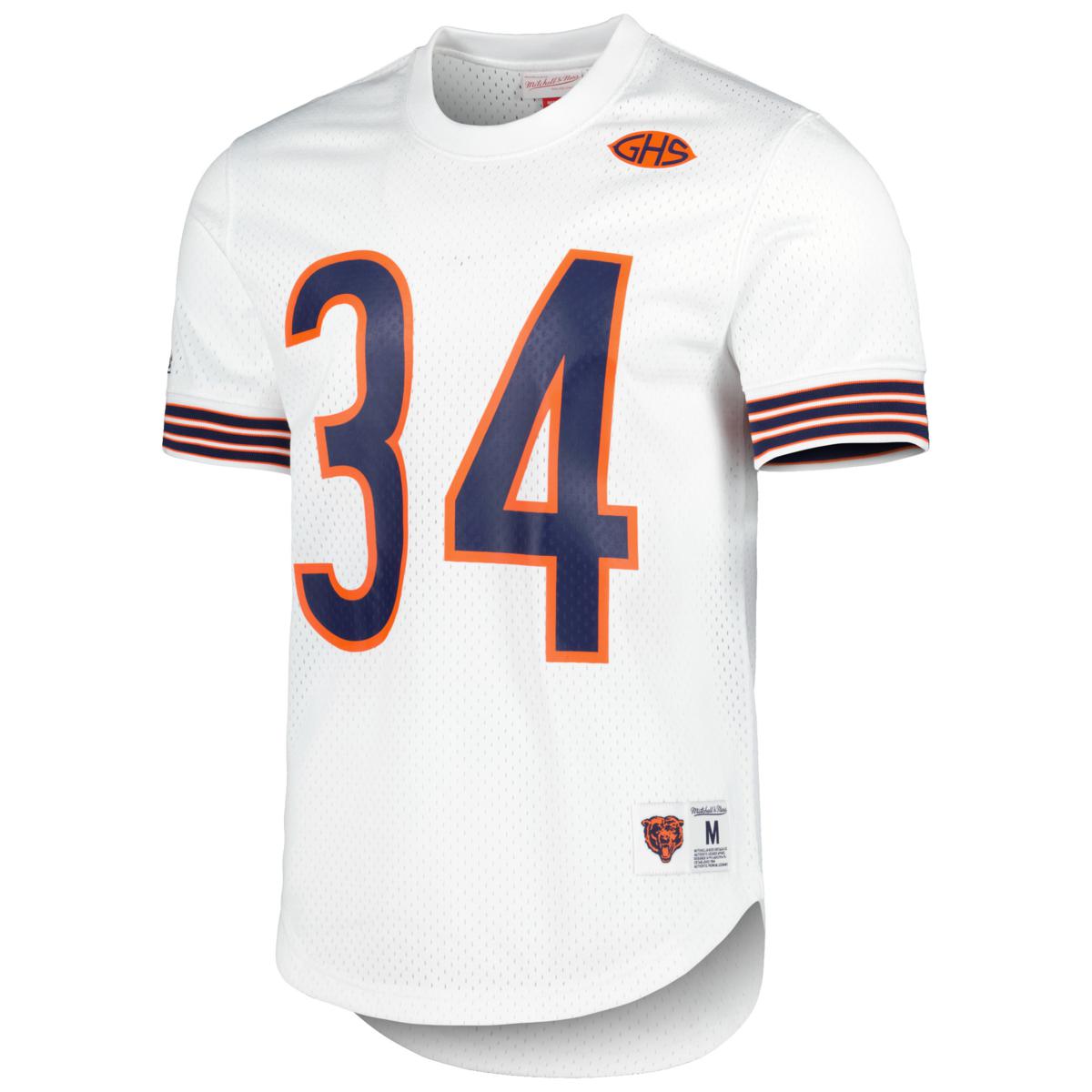 Men's Mitchell & Ness Walter Payton Black Chicago Bears Retired Player Name & Number Mesh Top