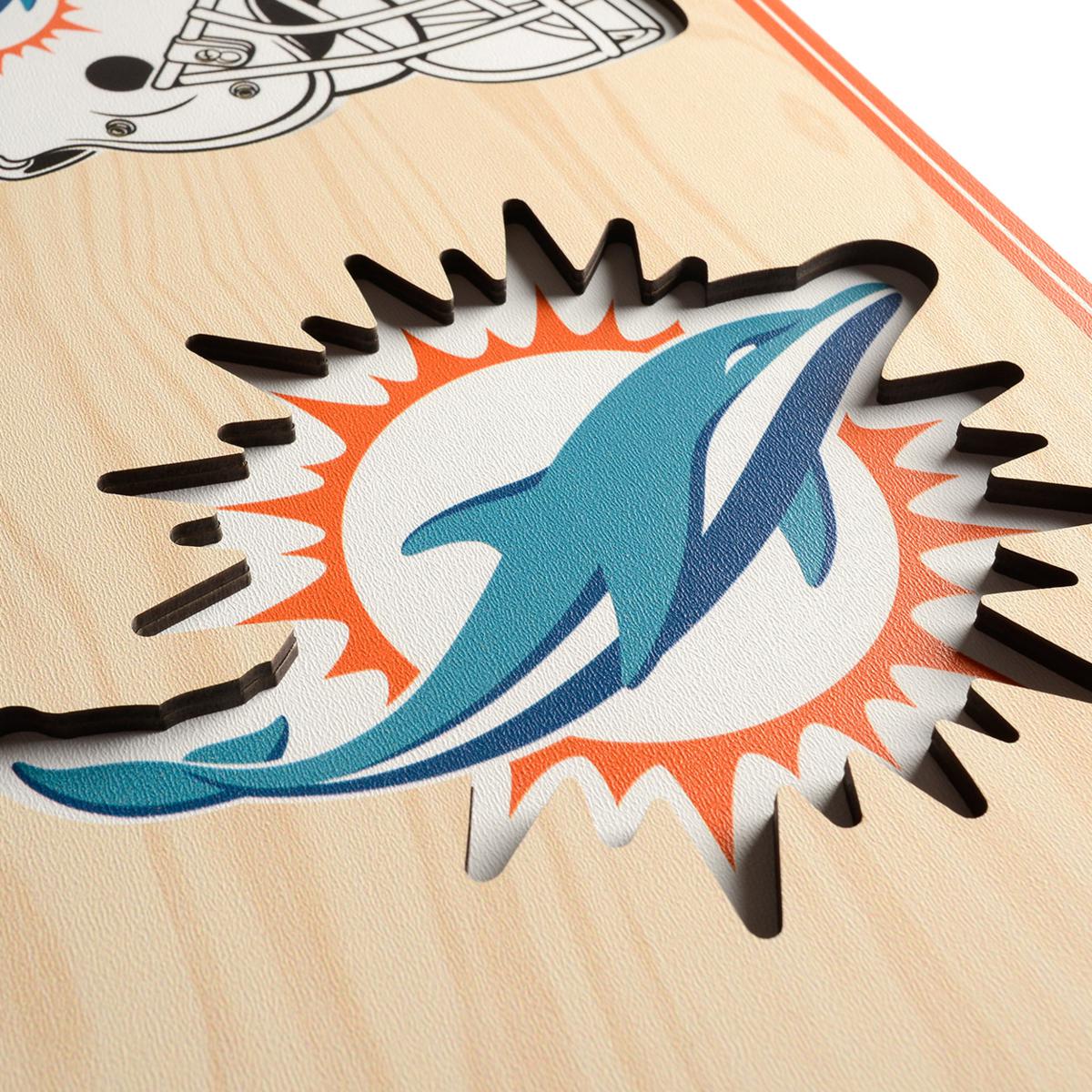 Miami Dolphins 24'' Authentic Helmet Cutout