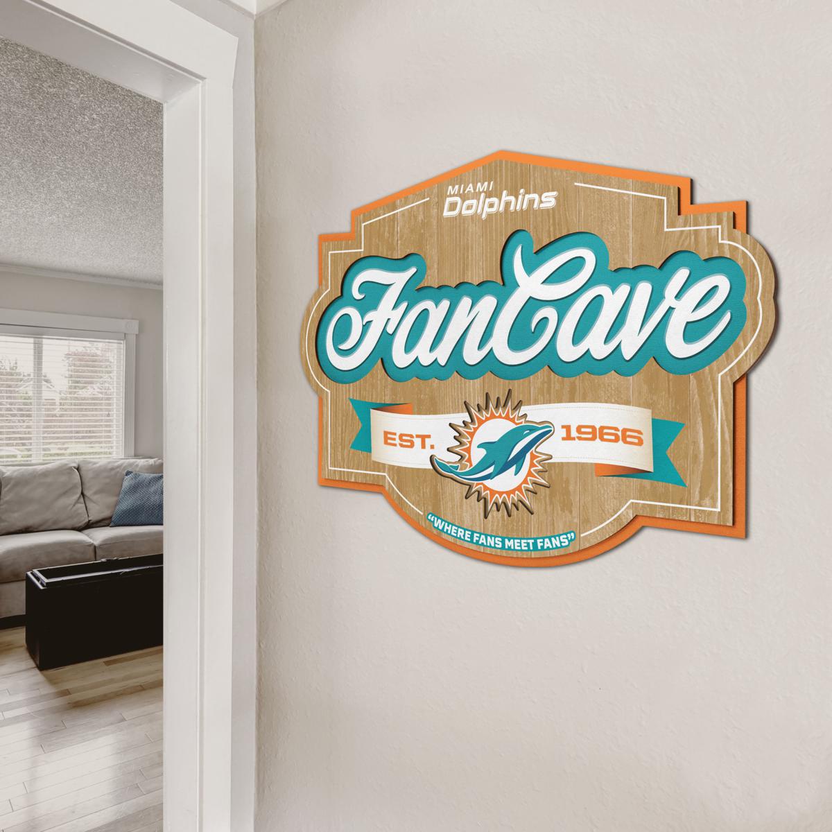 Miami Dolphins Decal Die Cut Team 3 Pack - Sports Fan Shop