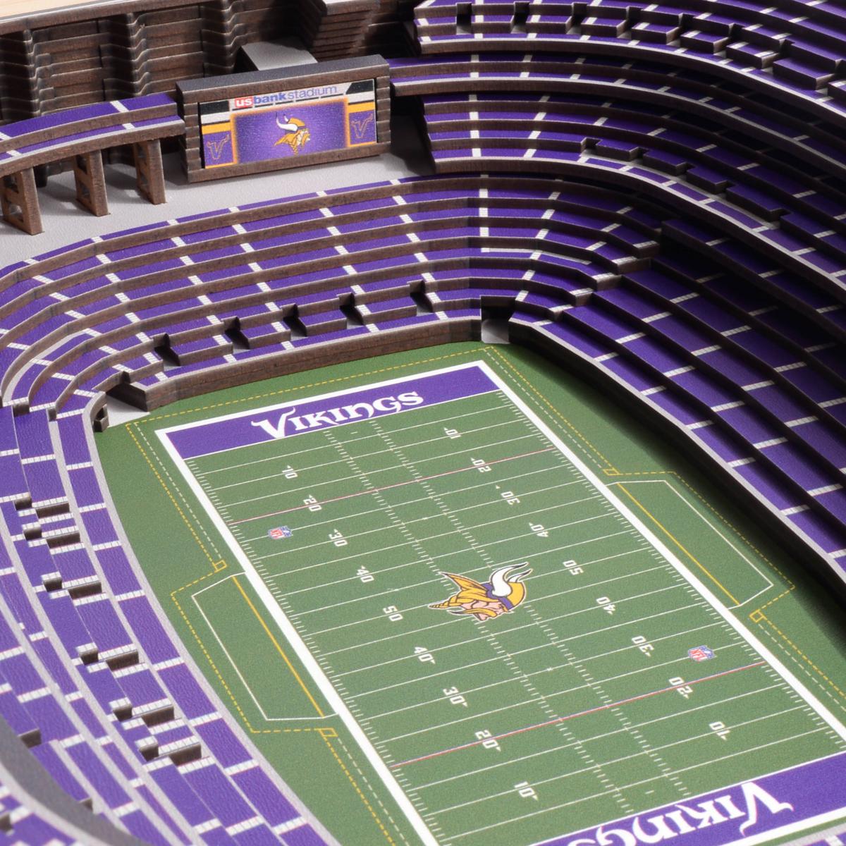 Minnesota Vikings 25.5 x 19.5 U.S. Bank Stadium Stadium Views Wall Art