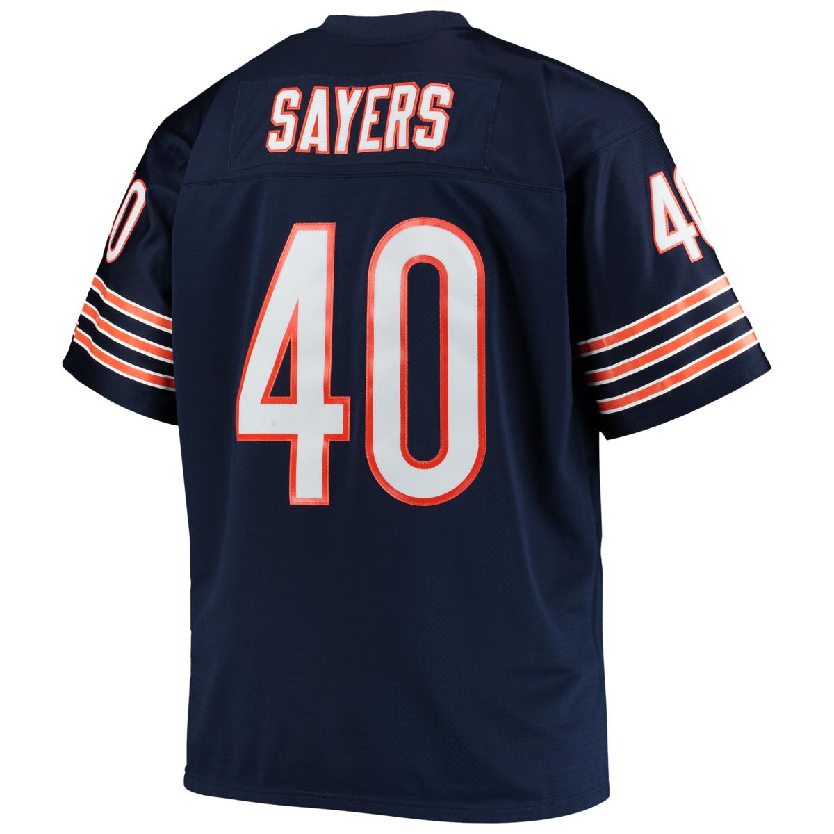 Gale Sayers Chicago Bears Mitchell & Ness Big Tall 1969 Retired Player Replica Jersey – Navy