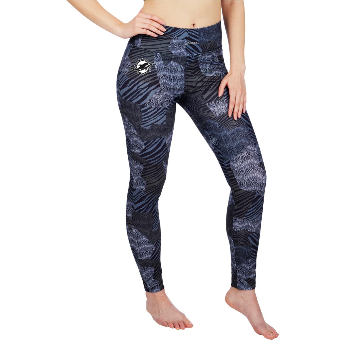 Miami Dolphins Elevated Legging With Pockets & Viper Print Detail, Black