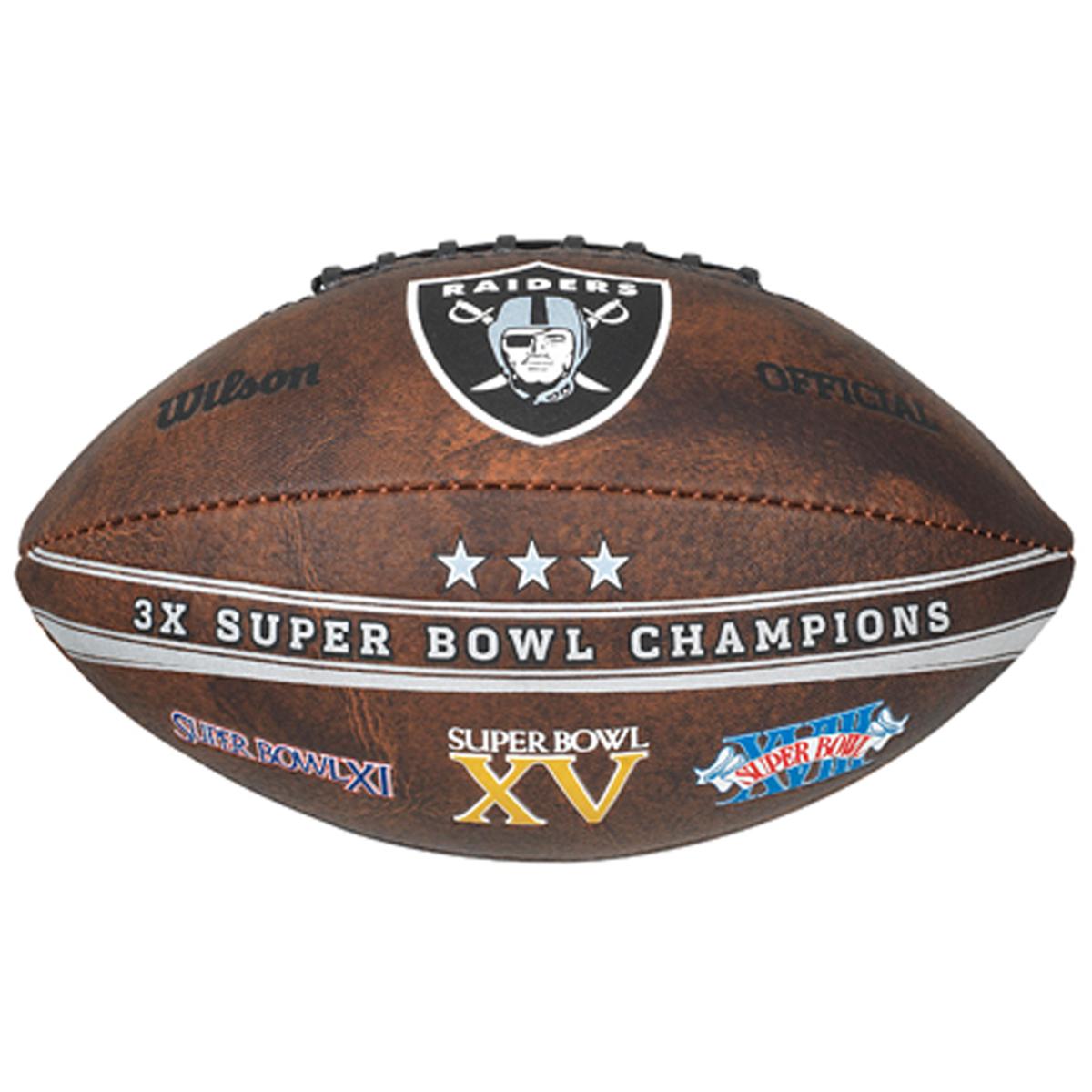 Officially Licensed NFL Raiders Commemorative Championship 9 Football