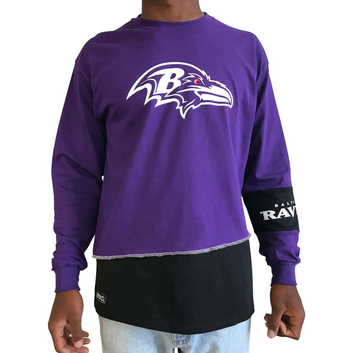 Men's Fanatics Branded Heathered Purple Baltimore Ravens End Around Tri-Blend T-Shirt