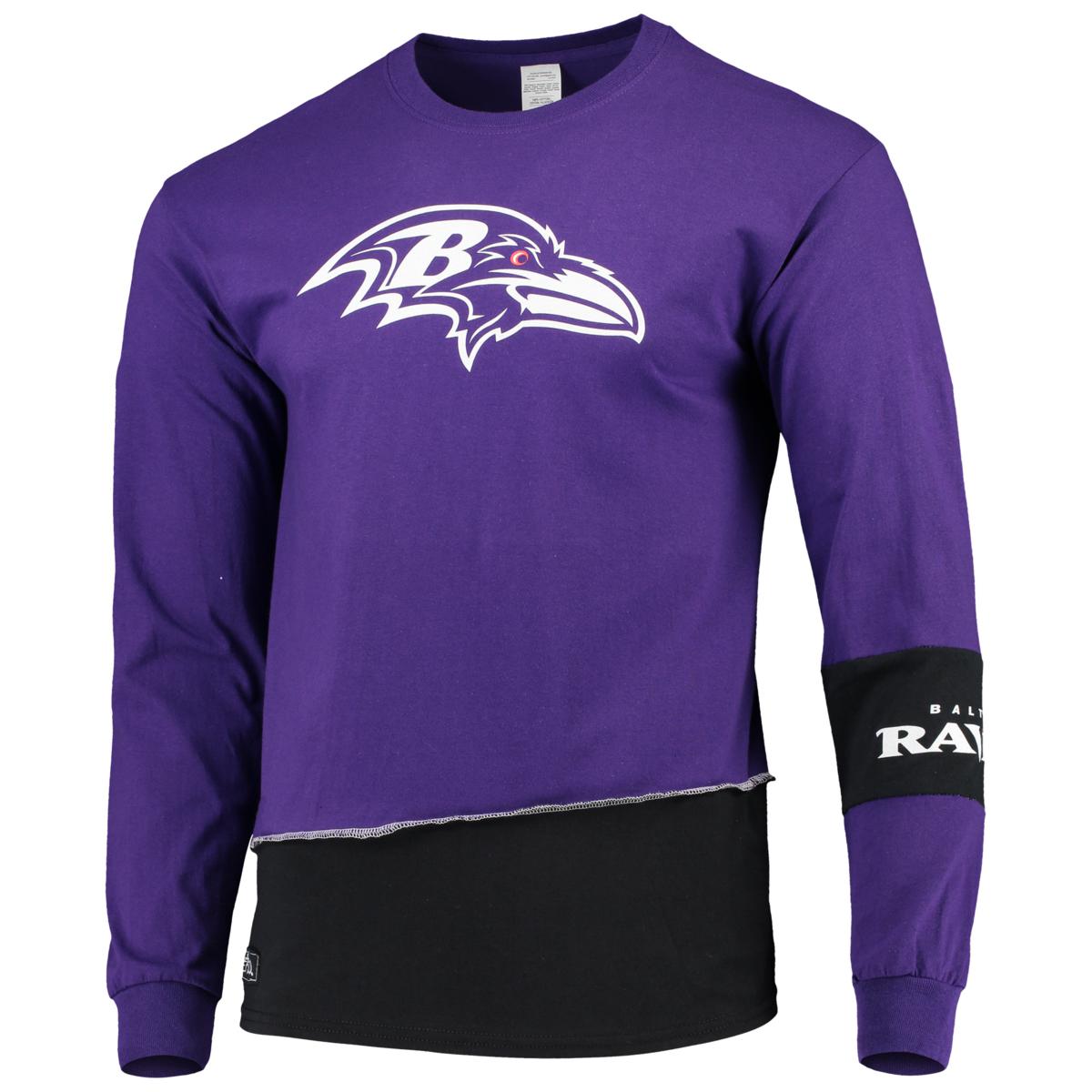 Men's Fanatics Branded Heathered Purple Baltimore Ravens End Around  Tri-Blend T-Shirt