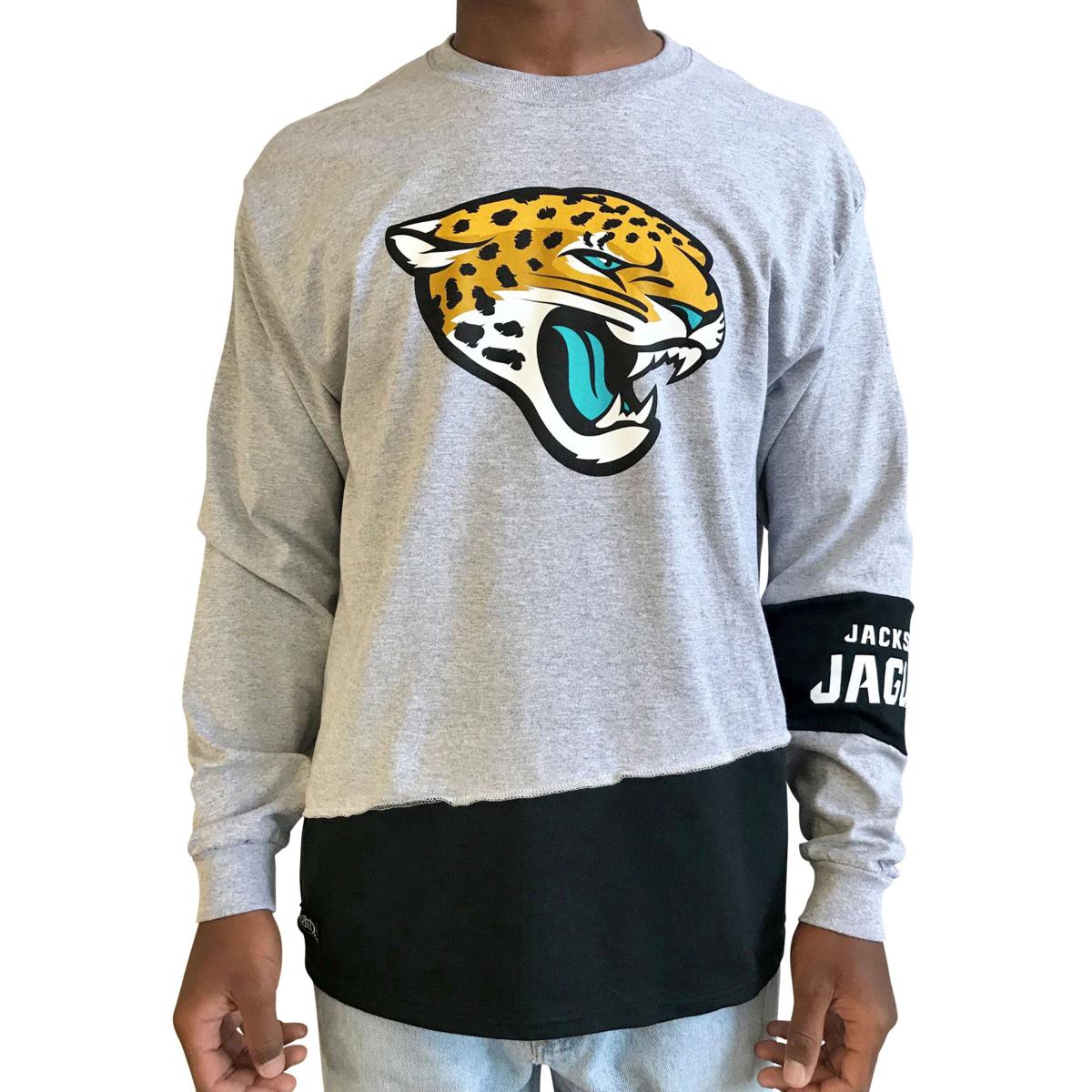 Men's Refried Apparel Black/Blue Carolina Panthers Upcycled Angle Long Sleeve T-Shirt, Size: Small