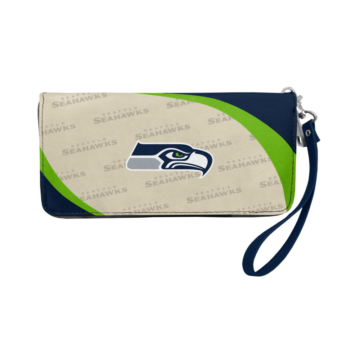 Officially Licensed NFL Seattle Seahawks Curve Zip Organizer Wallet