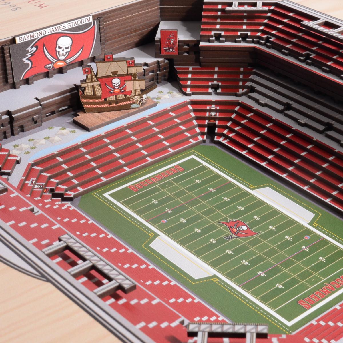 Tampa Bay Buccaneers 3D StadiumViews Picture Frame Raymond James