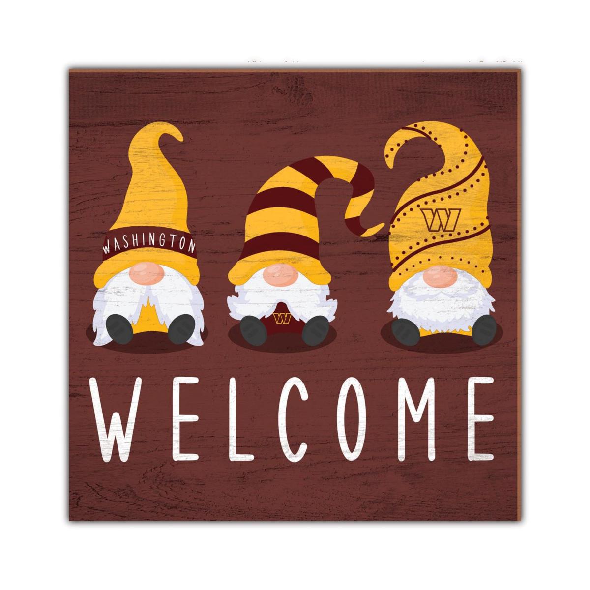 Officially Licensed NFL Washington Commander Welcome Gnomes Wall