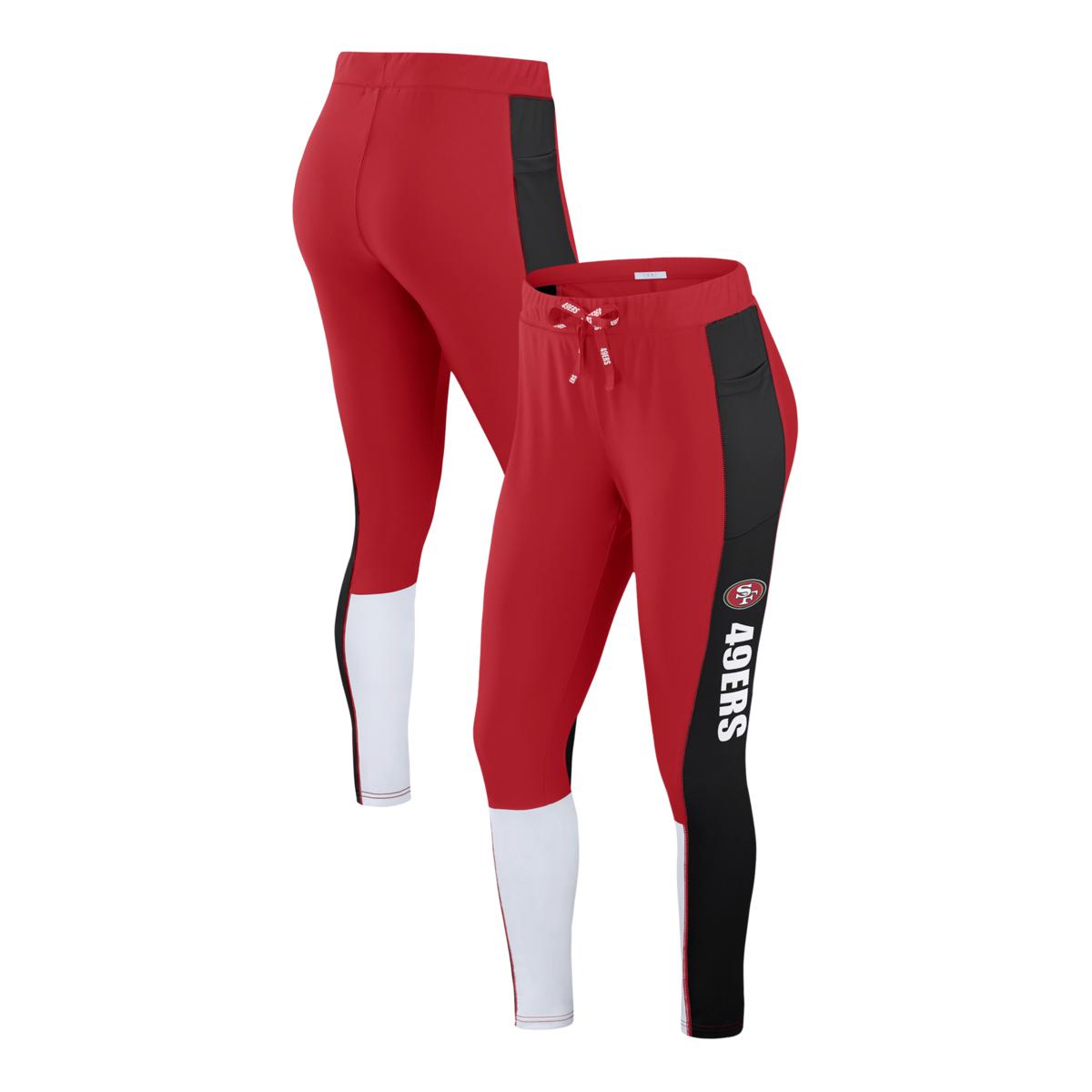 Officially Licensed NFL WEAR Color Block Drawstring Leggings - 49ers | HSN