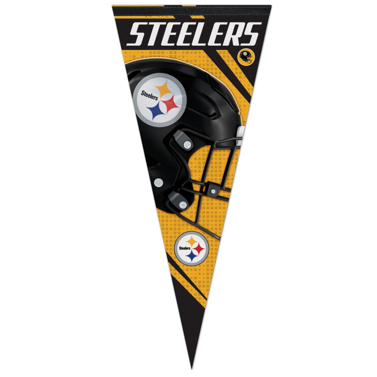 Officially Licensed NFL WinCraft Steelers 17'' X 40'' Striped Pennant ...