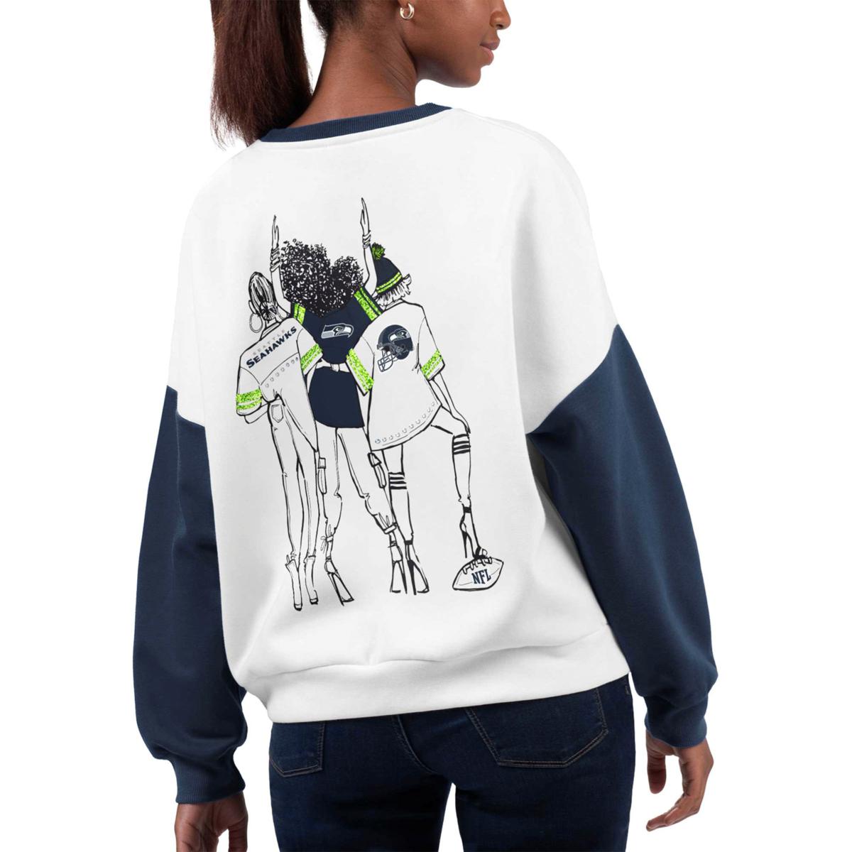 Football Fan Shop Officially Licensed NFL Women's A-Game Fleece Sweatshirt by Glll - Seahawks