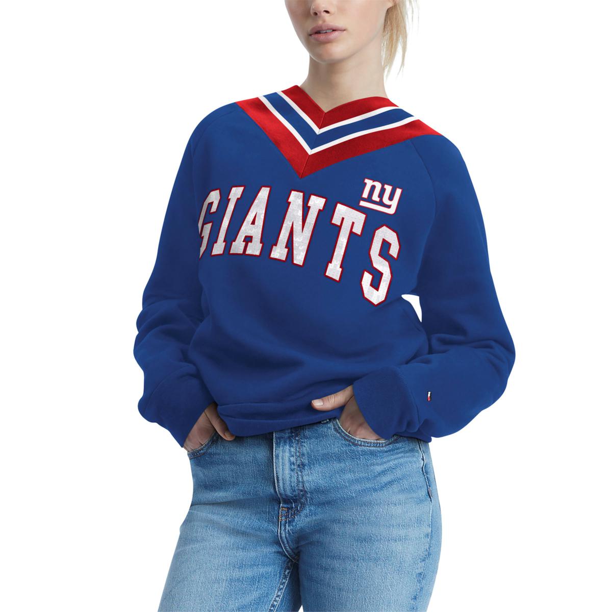 NFL Women S V-Neck Sweater New York Giants Medium