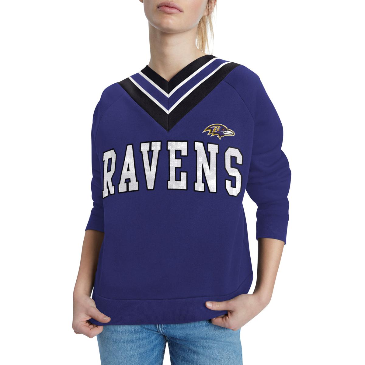 Nfl Baltimore Ravens Women's Primary Antique Long Sleeve Crew