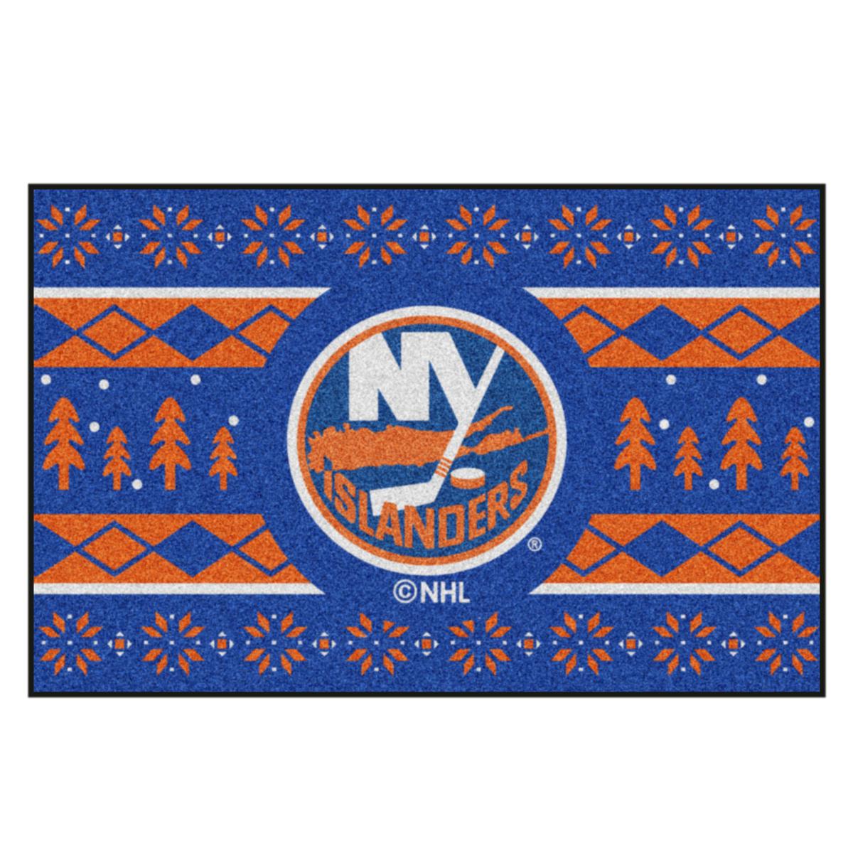 Officially Licensed NHL Holiday Sweater Rug 19x30" New York Islanders