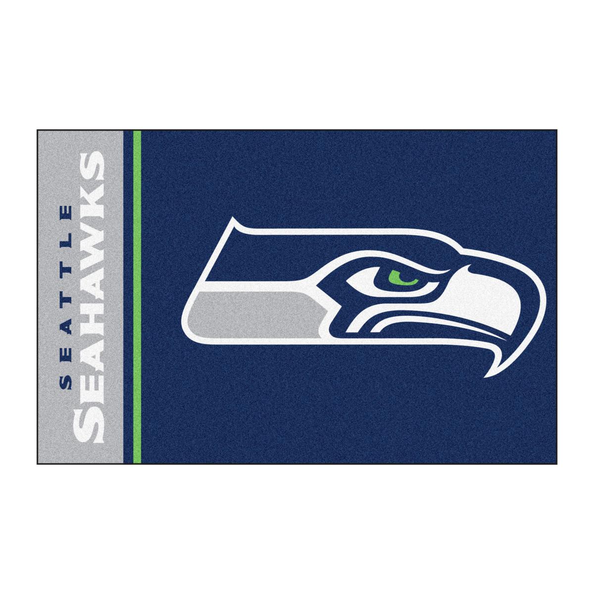 Officially Licensed Seattle Seahawks Uniform Rug - 19in. x 30in. - NFL