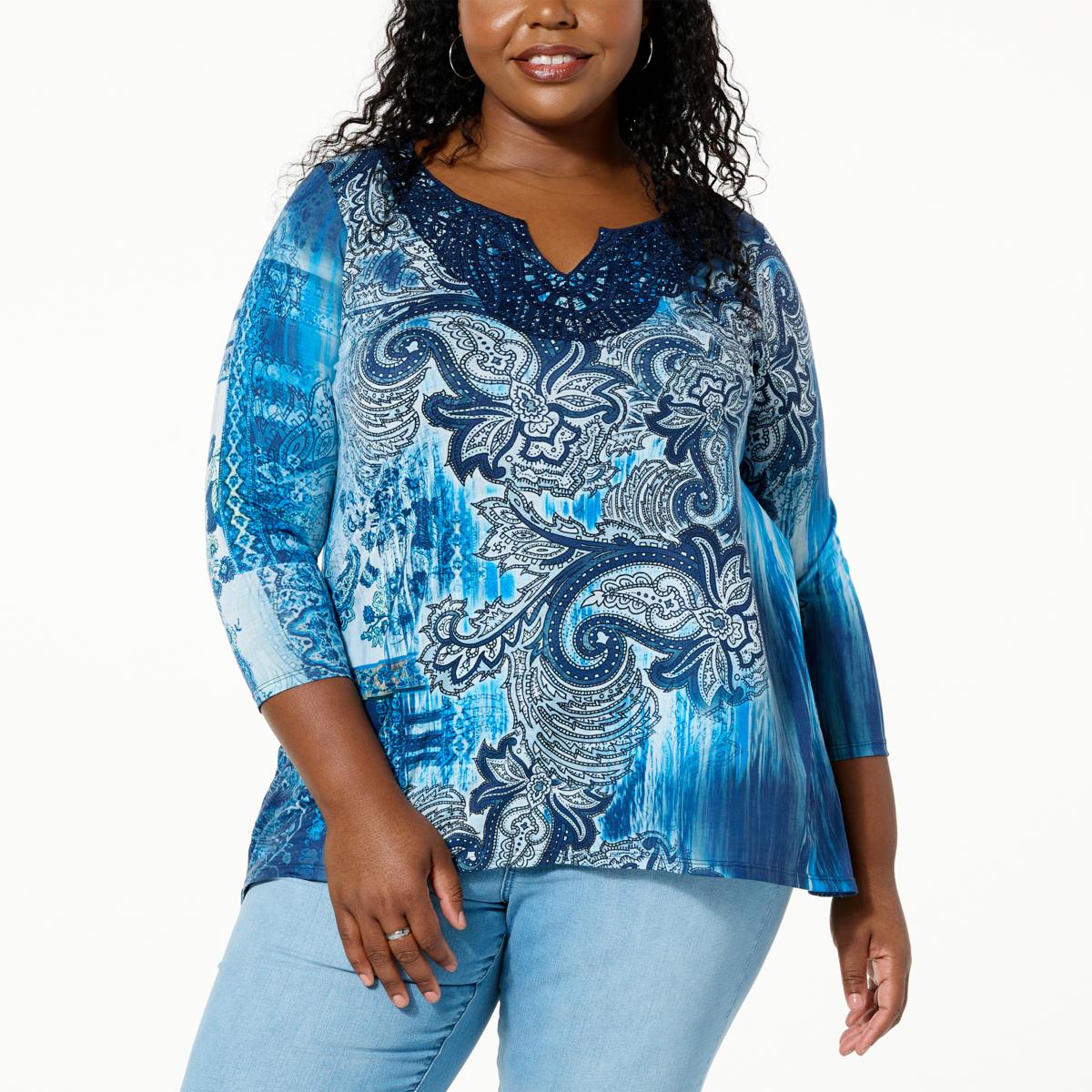 One World Lace Applique Top - 20875419 | HSN