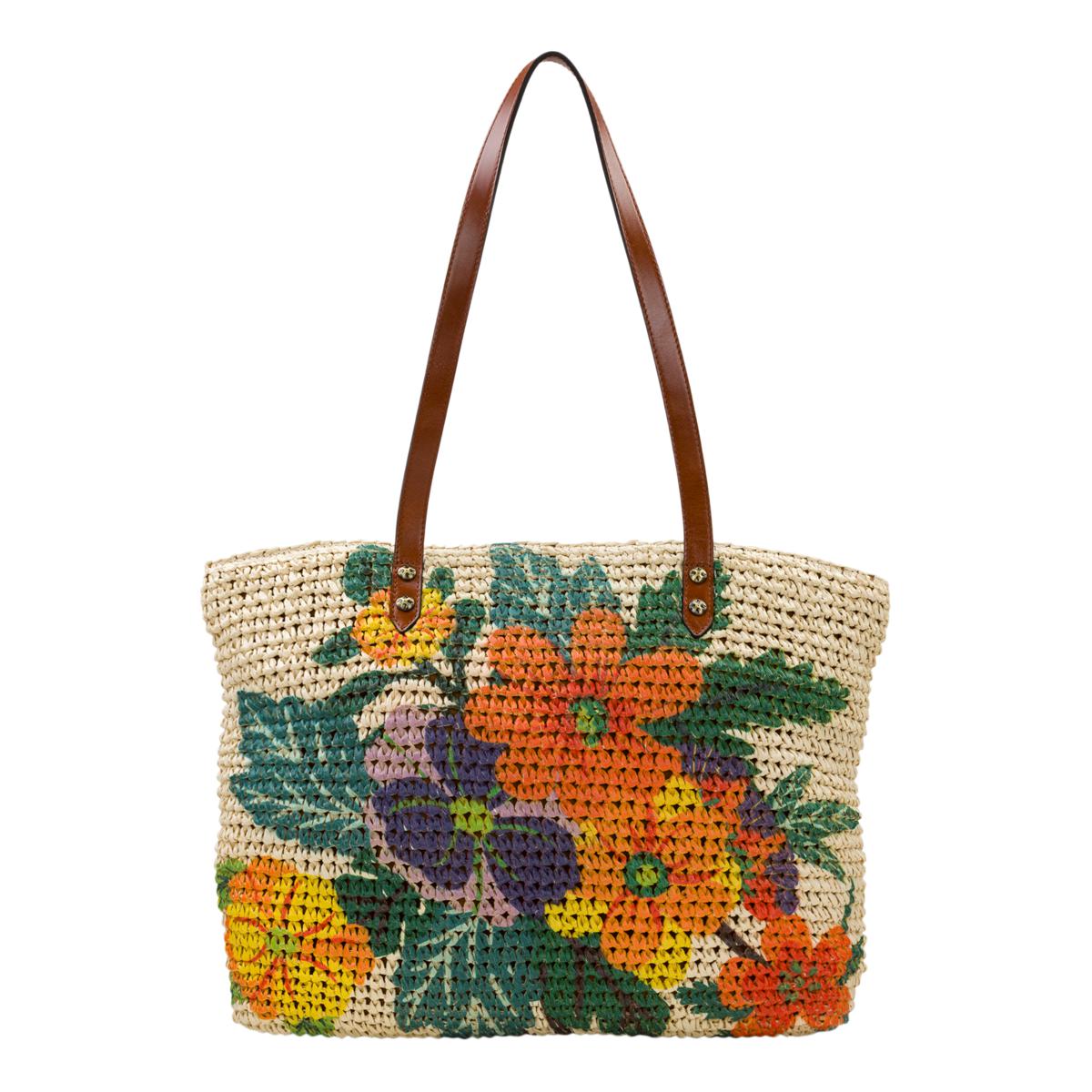 Patricia Nash Loano Painted Raffia Tote 22062569 HSN