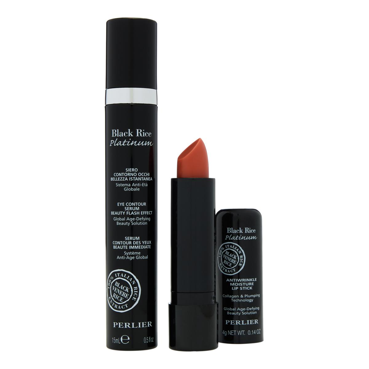 Perlier Black Rice Eye Serum and Lip Balm Set - 23271297 | HSN