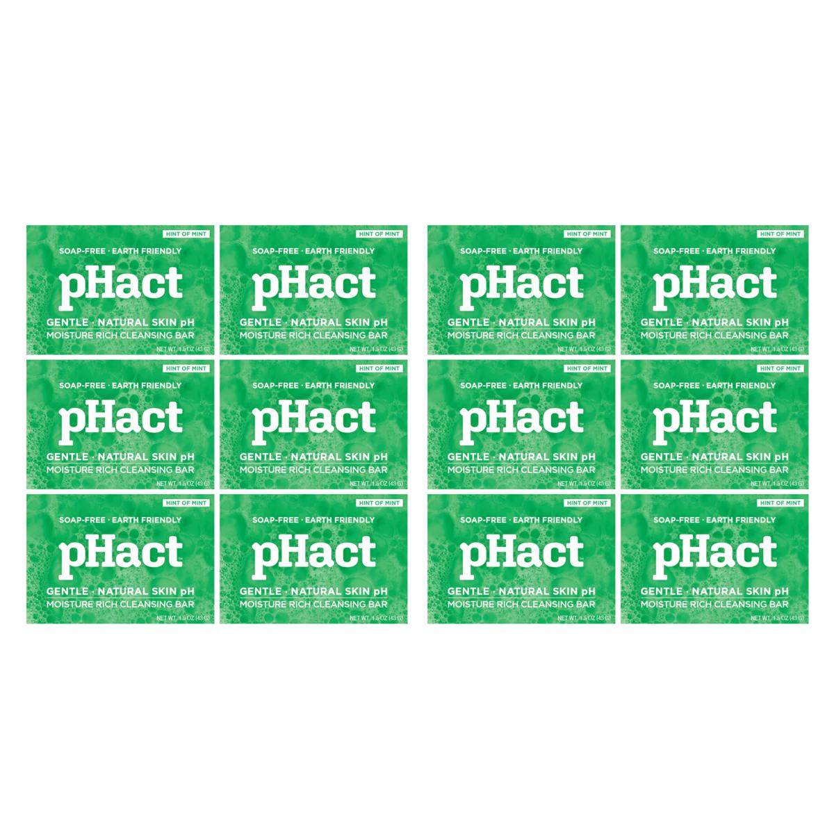 pHact 12-pack 1.5 oz. Peppermint Cleansing Bars
