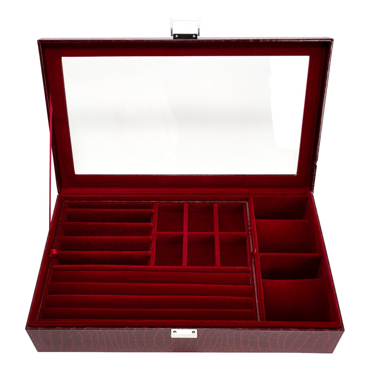 Prestige™ Anti-Tarnish Croco-Embossed "Everything-in-1" Jewelry Box