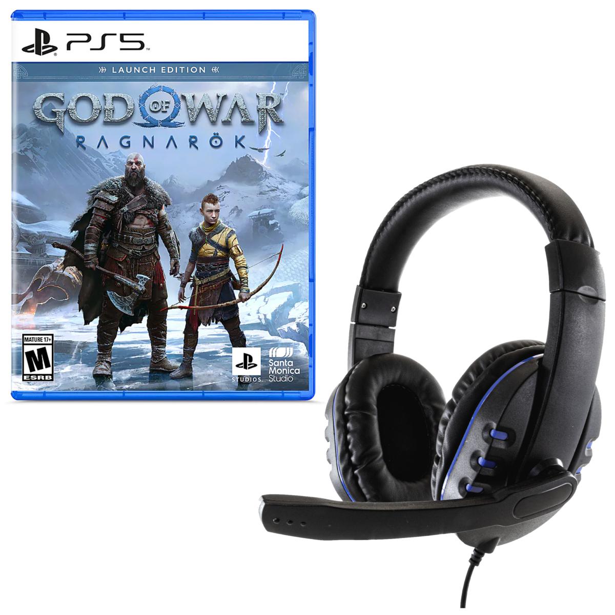 PS5 God Of War: Ragnarok Game w/ Universal Head set 