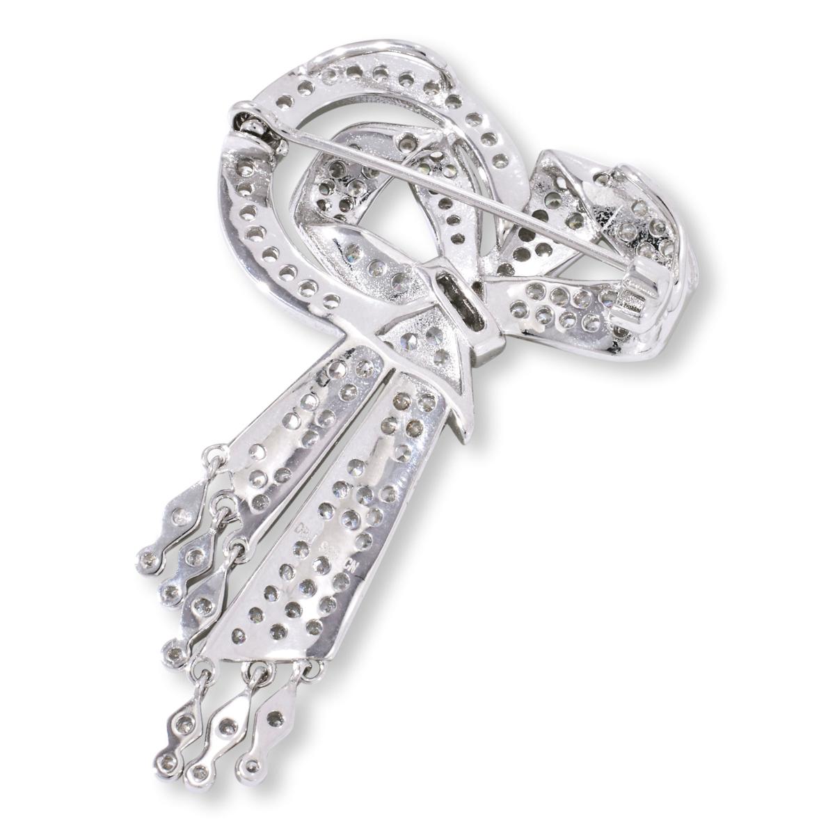 HSN ABSOLUTE CLEAR popular WHITE CZ BROOCH