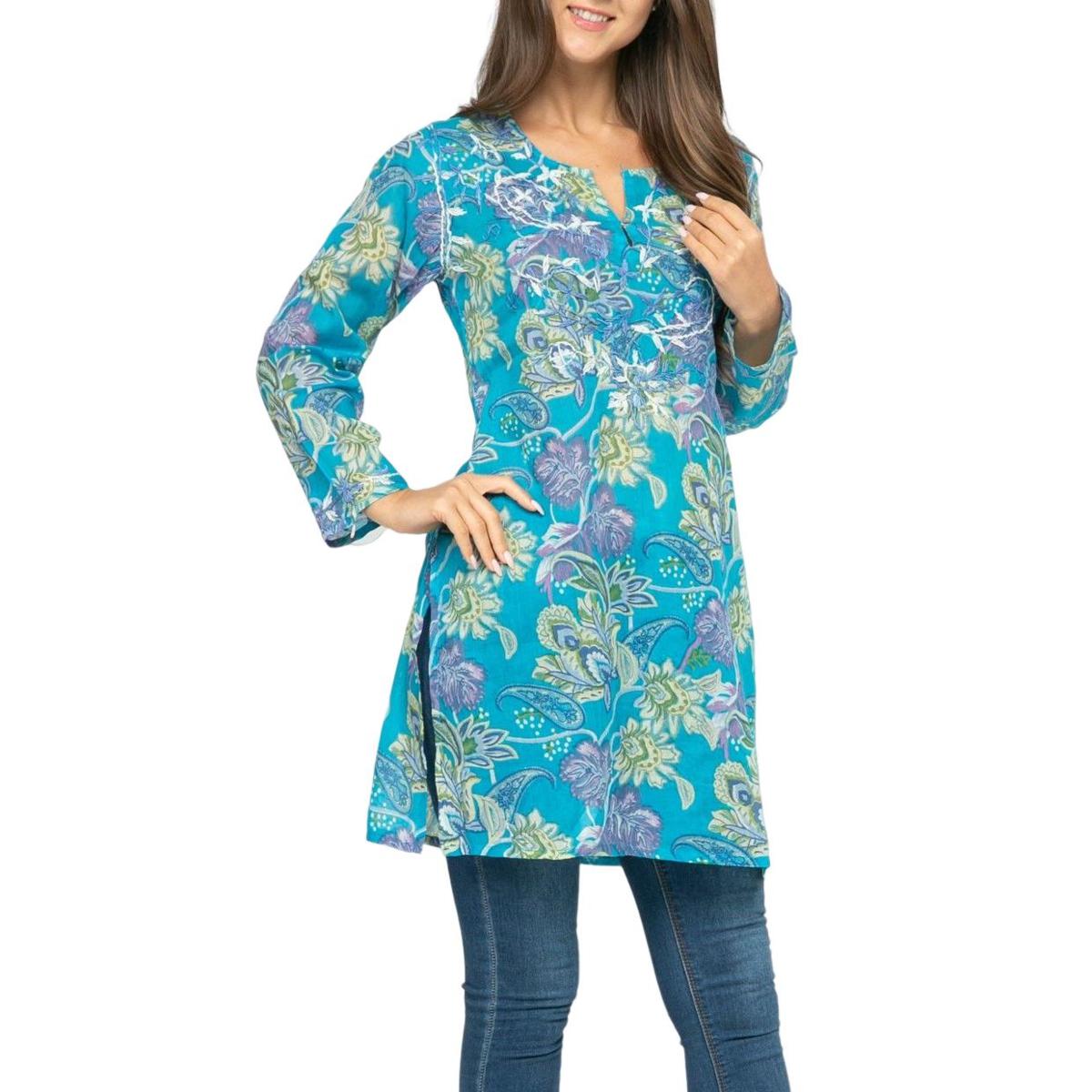 Raj Wild Flower Tunic - 20722550 | HSN