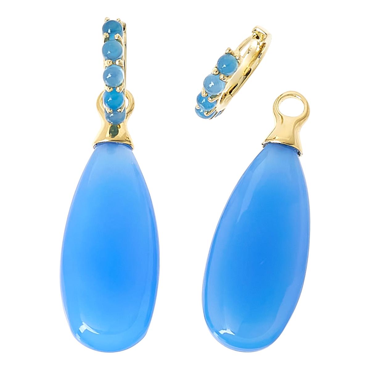 Rarities Gold Plated Chalcedony Earrings