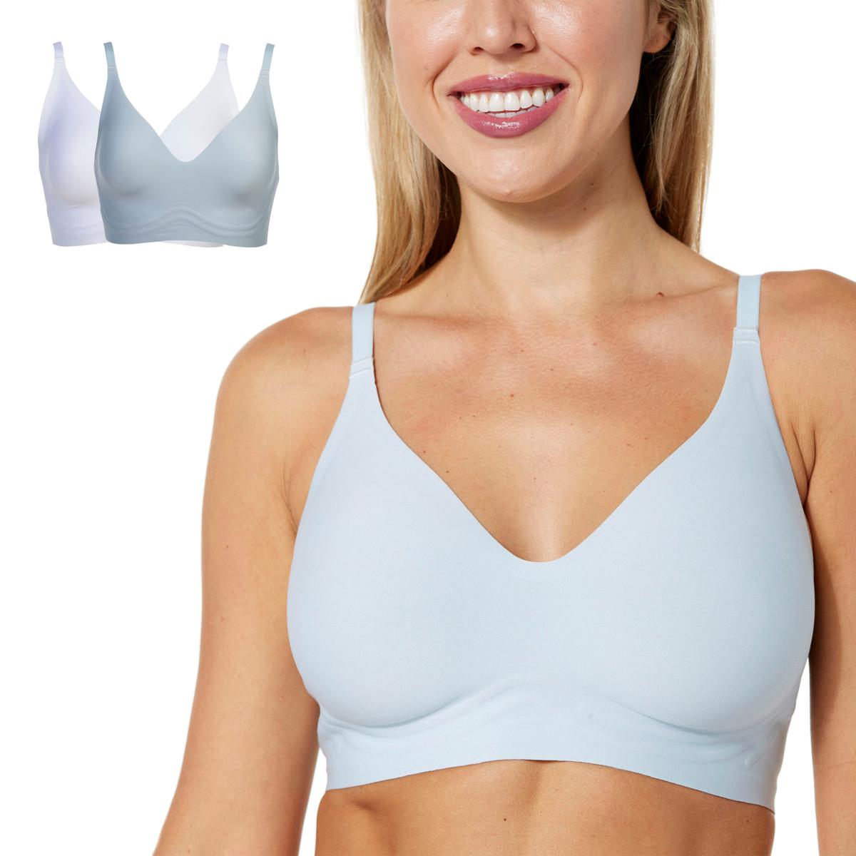 Rhonda Shear 2-pack Invisible Edge Bonded Foam Bra with Back Closure