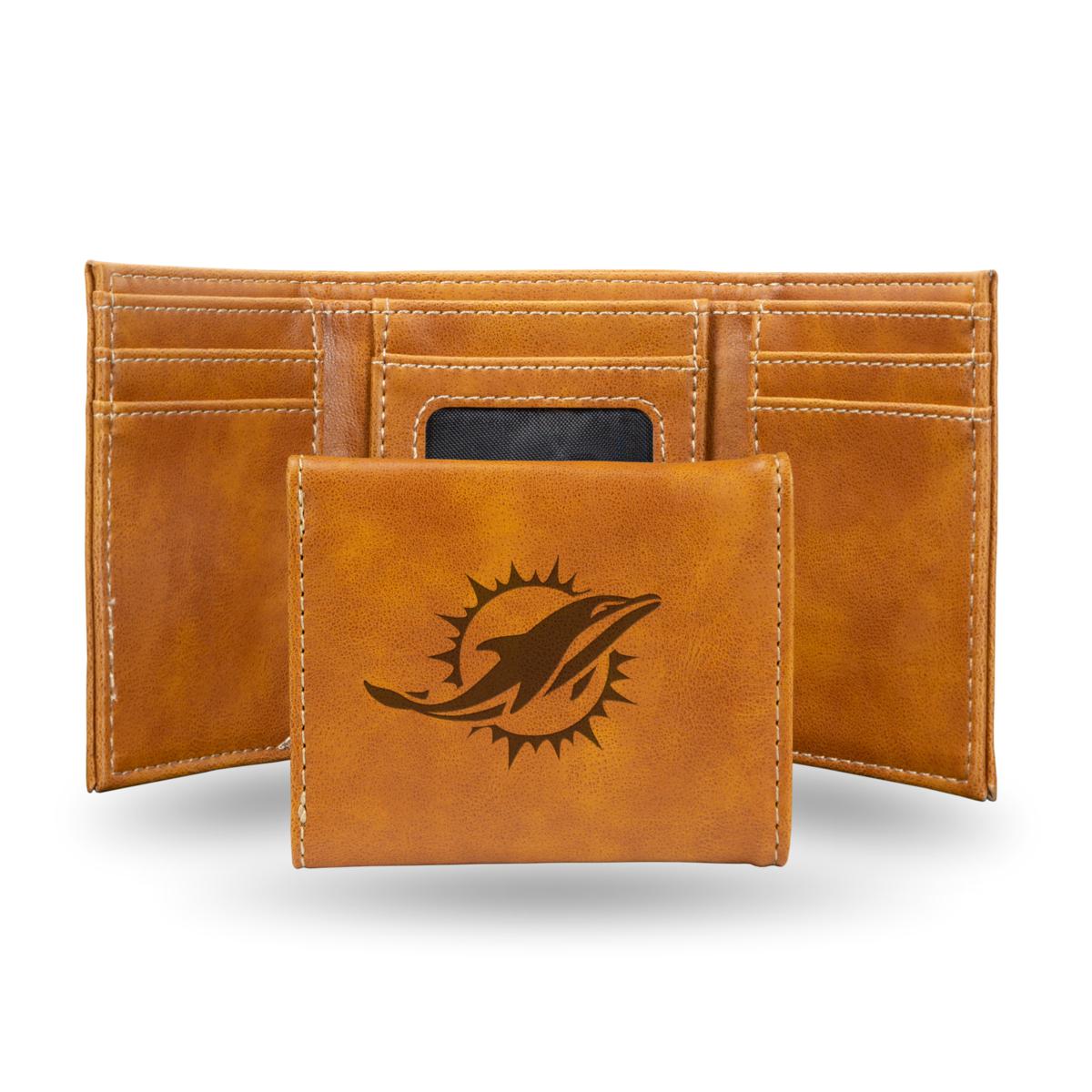 Miami Dolphins Wallet Front Pocket Laser Engraved